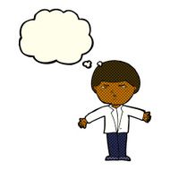 cartoon annoyed man with thought bubble N36
