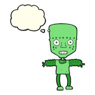 cartoon robot with thought bubble N69
