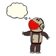 cartoon astronaut with thought bubble N51