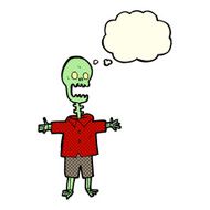 cartoon skeleton with thought bubble N3
