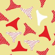 Seamless pattern panties woman