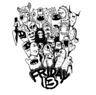 Hand drawn Friday 13 grunge illustration N2