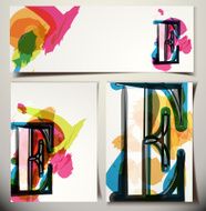 Artistic Greeting Card Letter E