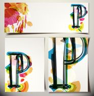 Artistic Greeting Card Letter P