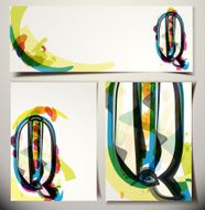 Artistic Greeting Card Letter Q