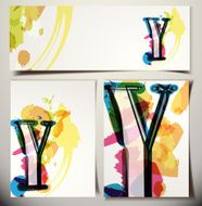 Artistic Greeting Card Letter Y