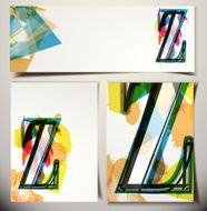 Artistic Greeting Card Letter Z