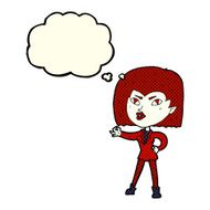 cartoon vampire girl with thought bubble N104