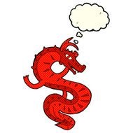 saxon dragon cartoon with thought bubble N3