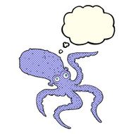 cartoon octopus with thought bubble N14