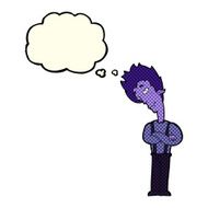 cartoon vampire with thought bubble N55