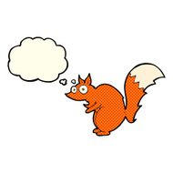 funny startled squirrel cartoon with thought bubble N5