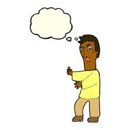 cartoon angry man with thought bubble N43