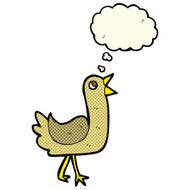 cartoon bird with thought bubble N118