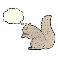 cartoon squirrel with thought bubble N5