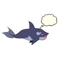 cartoon killer whale with thought bubble N5