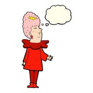 cartoon queen with thought bubble N5