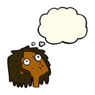 cartoon staring woman with thought bubble N24