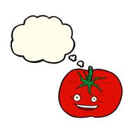 cartoon tomato with thought bubble N21