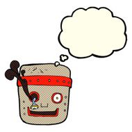 cartoon robot head with thought bubble N24