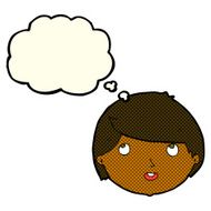 cartoon happy face with thought bubble N24