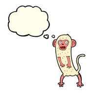 cartoon crazy monkey with thought bubble N5
