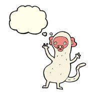 cartoon monkey with thought bubble N15