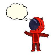 cartoon astronaut with thought bubble N53
