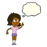 cartoon woman asking question with thought bubble N13