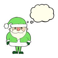 cartoon santa claus with thought bubble N87