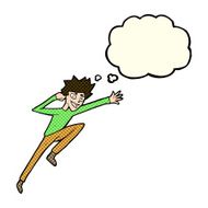 cartoon jumping man with thought bubble N3