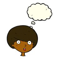 cartoon surprised boy with thought bubble N14