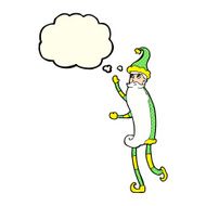 cartoon skinny santa with thought bubble N5