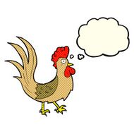 cartoon cockerel with thought bubble N13