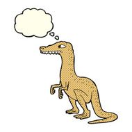 cartoon dinosaur with thought bubble N18