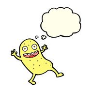 cartoon potato with thought bubble N5