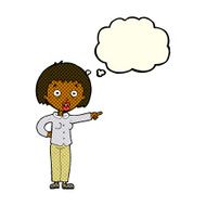 cartoon shocked woman with thought bubble N42