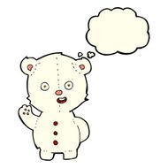 cute cartoon polar bear with thought bubble N38