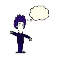 cartoon vampire man with thought bubble N52