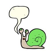 cartoon snail with thought bubble N12