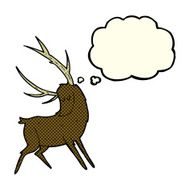cartoon stag with thought bubble N3