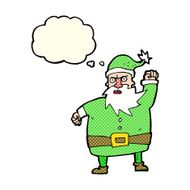 cartoon santa claus with thought bubble N89