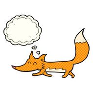 cartoon little fox with thought bubble N17