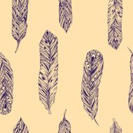 Feathers seamless pattern