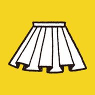 doodle pleated skirt N6