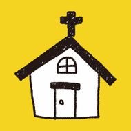 chruch doodle drawing N3