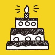 doodle birthday cake N6
