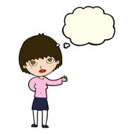 cartoon woman explaining with thought bubble N24