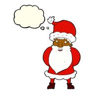 cartoon santa claus with thought bubble N90