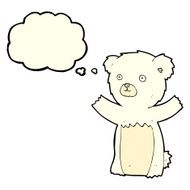 cute cartoon polar bear with thought bubble N40
